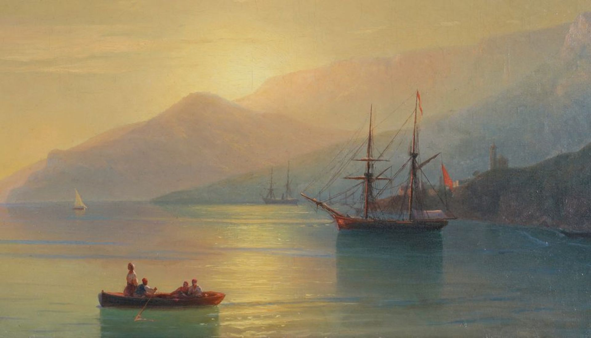 IVAN AIVAZOVSKY (1817-1900), The Turkish Coast at Sunset signed in Cyrillic and dated [...] - Bild 4 aus 4