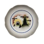 SOVIET PORCELAIN PLATE DEPICTING A STYLISED LANDSCAPE, Designed by T. Z. [...]