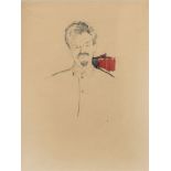 FILIPP MALYAVIN (1869-1940), Portrait of Leon Trotsky in a French Pencil, coloured [...]