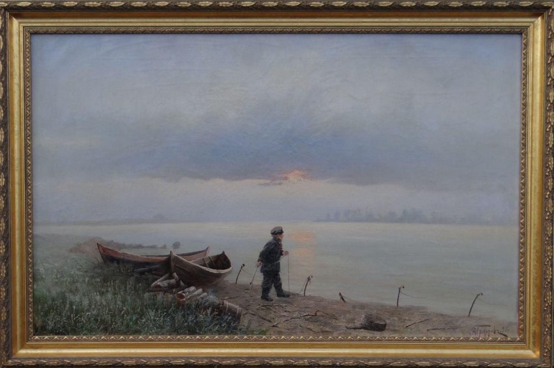 ALEXEI MATVEEVICH PROKOFIEV (1859-1925), The Young Fisherman signed in Cyrillic and [...] - Image 2 of 2