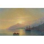 IVAN AIVAZOVSKY (1817-1900), The Turkish Coast at Sunset signed in Cyrillic and dated [...]