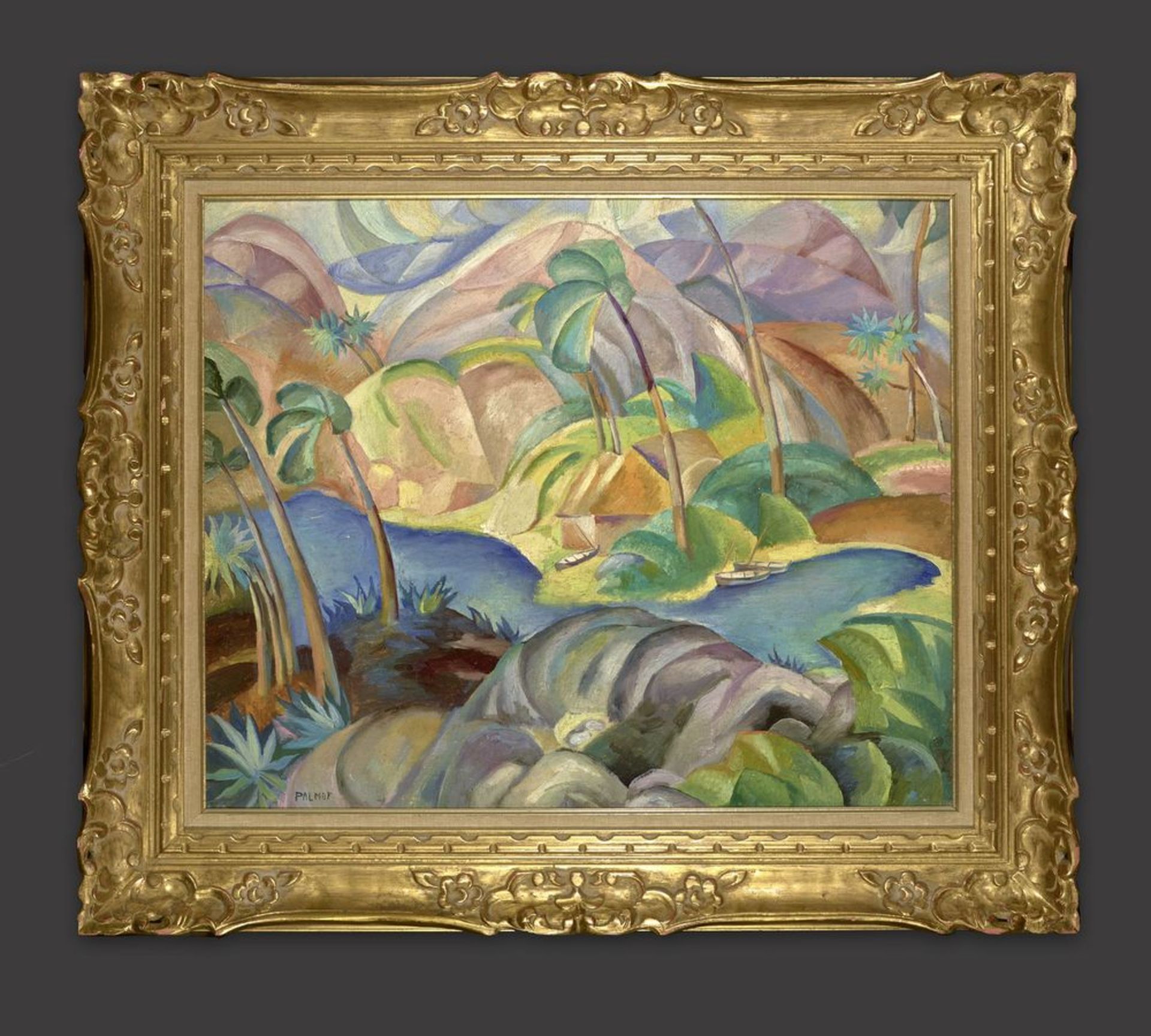 VICTOR PALMOV (1888–1929), Japanese landscape signed ‘Palmov’ (lower left) oil [...] - Image 2 of 2