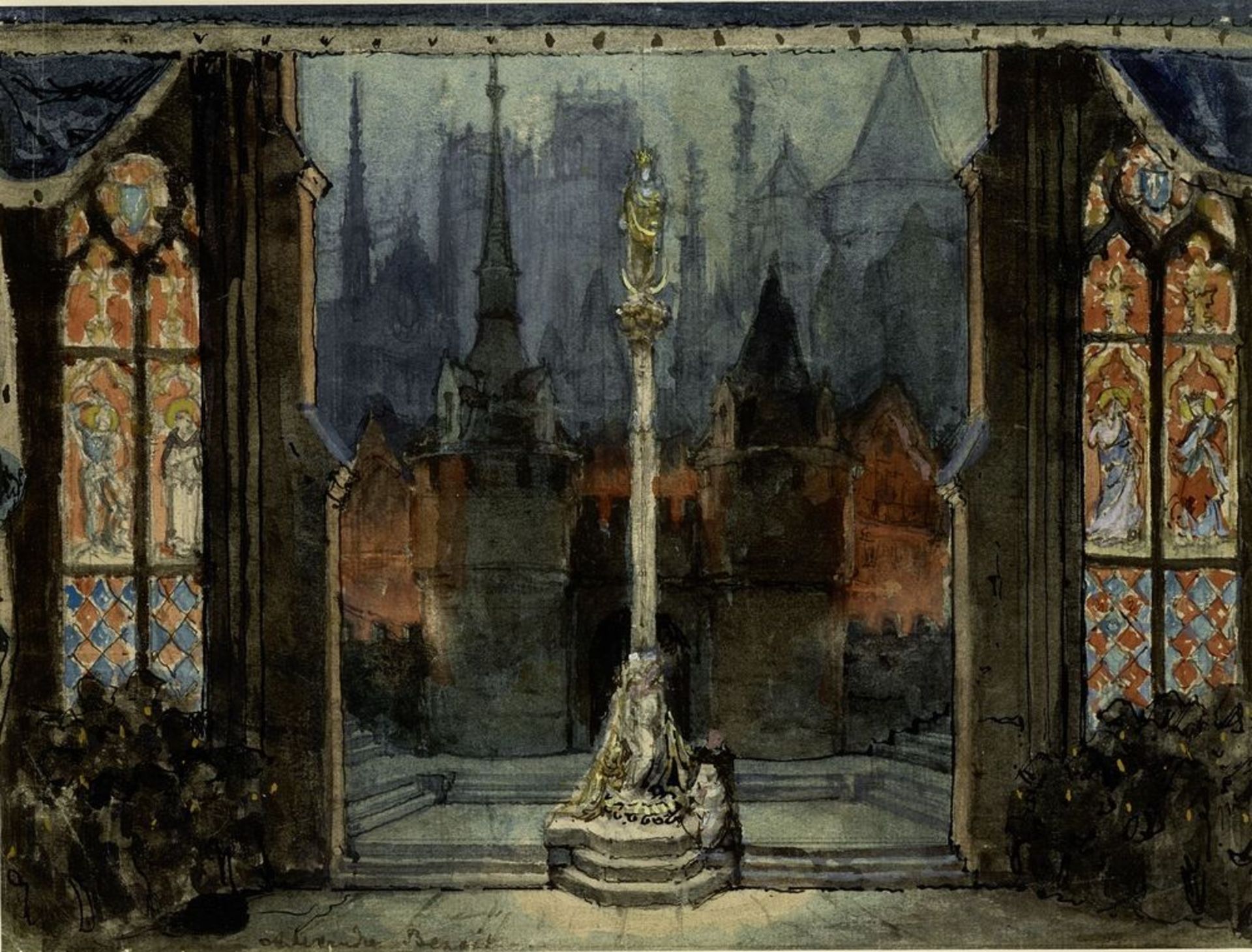 ALEXANDRE BENOIS (1870-1960), Stage design for Jeanne d’Arc at La Scala signed [...]