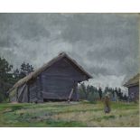 SERGEY VINOGRADOV (1869-1938), Homestead signed in Cyrillic (lower left) oil on [...]