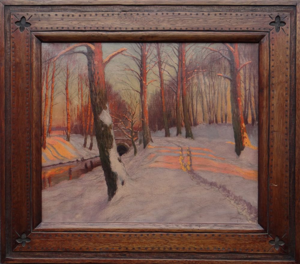 MIKHAIL GERMASHEV (1867-1930), Winter landscape signed ‘Guermacheff’ (lower [...] - Image 2 of 2