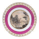 A PORCELAIN PLATE WITH ST PETERSBOURG SCENERY, Imperial Porcelain Factory, Russia, [...]