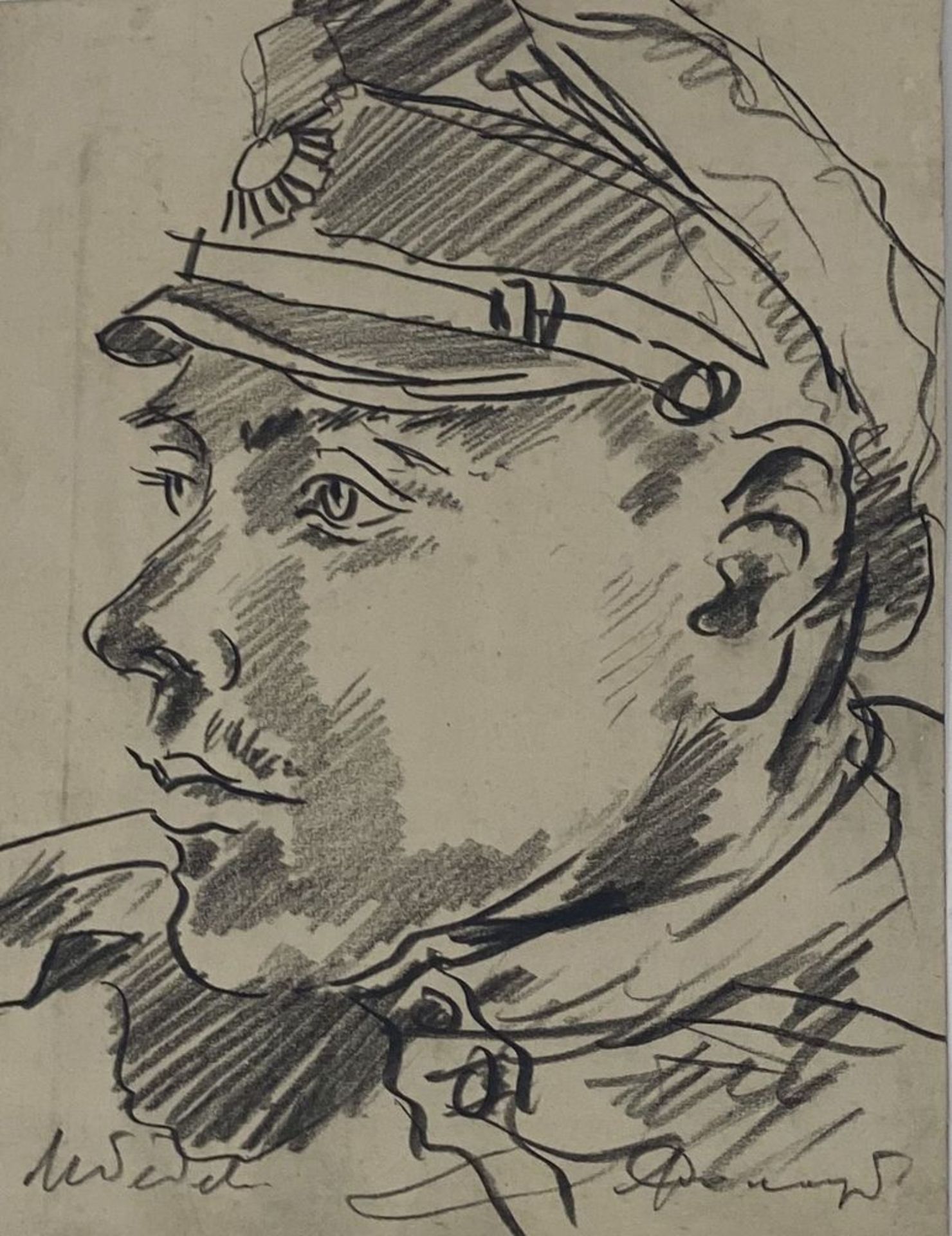 LEONID ROMANOVITCH SOLOGUB (1884-1956), Portrait of the solder (identified as [...] - Bild 2 aus 5