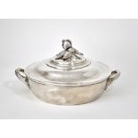 PARCEL-GILT SILVER SOUP BOWL WITH A COVER DECORATED WITH A POMEGRANATE FINIAL, [...]