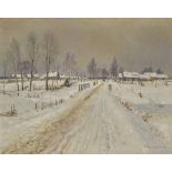 NIKOLAY BOGDANOV-BELSKY (1868-1945), Rural Winter Landscape signed ‘N Bogdanoff [...]