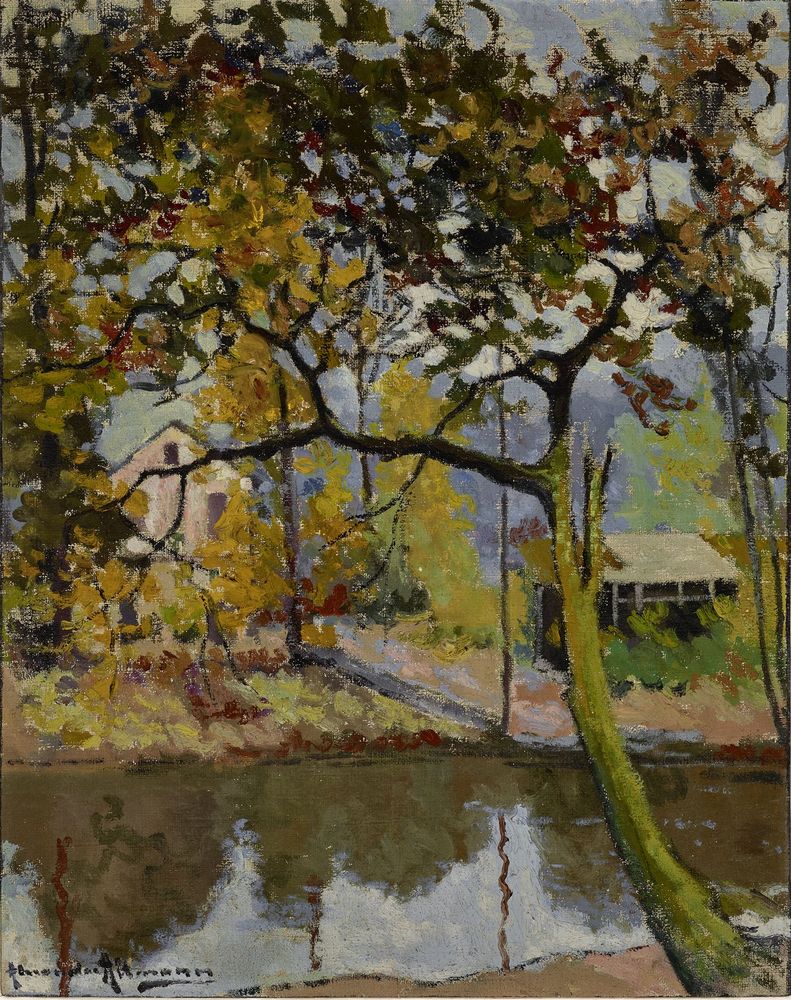 ALEXANDER ALTMANN (1878-1934), Landscape with a river signed ‘Alexandre Altmann’ [...]