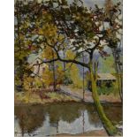 ALEXANDER ALTMANN (1878-1934), Landscape with a river signed ‘Alexandre Altmann’ [...]