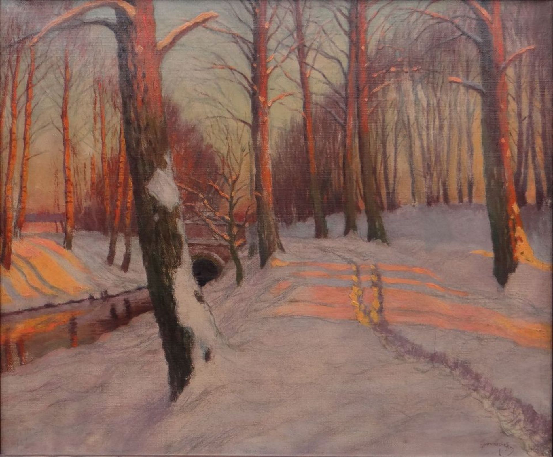 MIKHAIL GERMASHEV (1867-1930), Winter landscape signed ‘Guermacheff’ (lower [...]