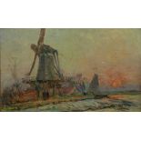 ALBERT MARIE LEBOURG (1849-1928) - A windmill near Rotterdam Signed, extensively [...]
