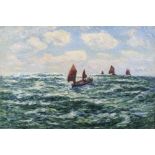 HENRY MORET (1856 – 1913) - Bateaux de pêche, Audierne Signed and dated ‘Henry [...]