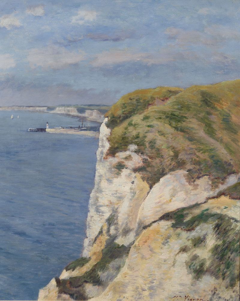 VICTOR VIGNON (1847 – 1909) - Les Falaises Signed ‘Vr. Vignon’ (lower [...]