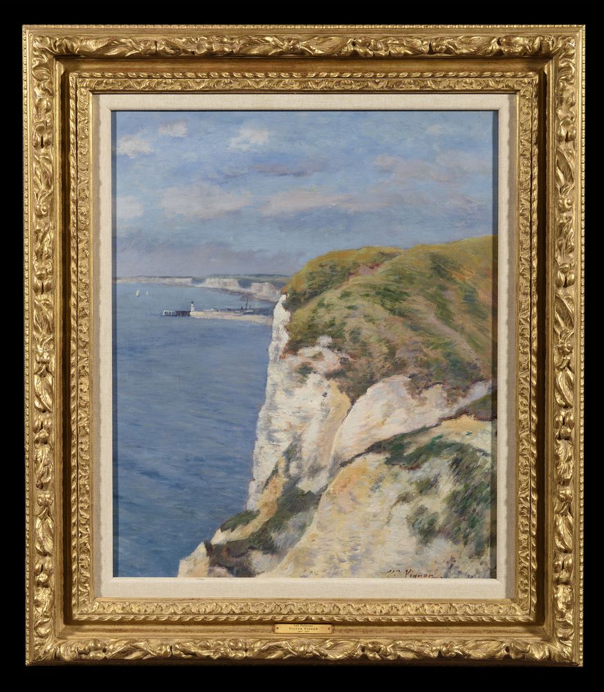 VICTOR VIGNON (1847 – 1909) - Les Falaises Signed ‘Vr. Vignon’ (lower [...] - Image 2 of 2