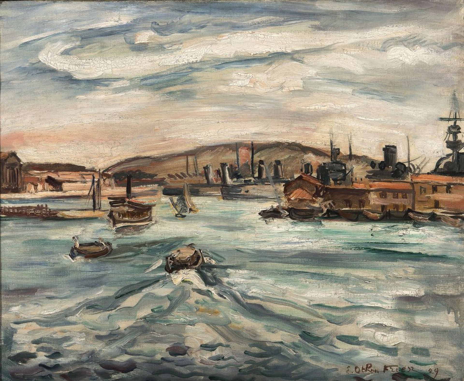ACHILLE-ÉMILE OTHON FRIESZ (1879–1949) - Port de Cherbourg Signed and dated ‘E [...]
