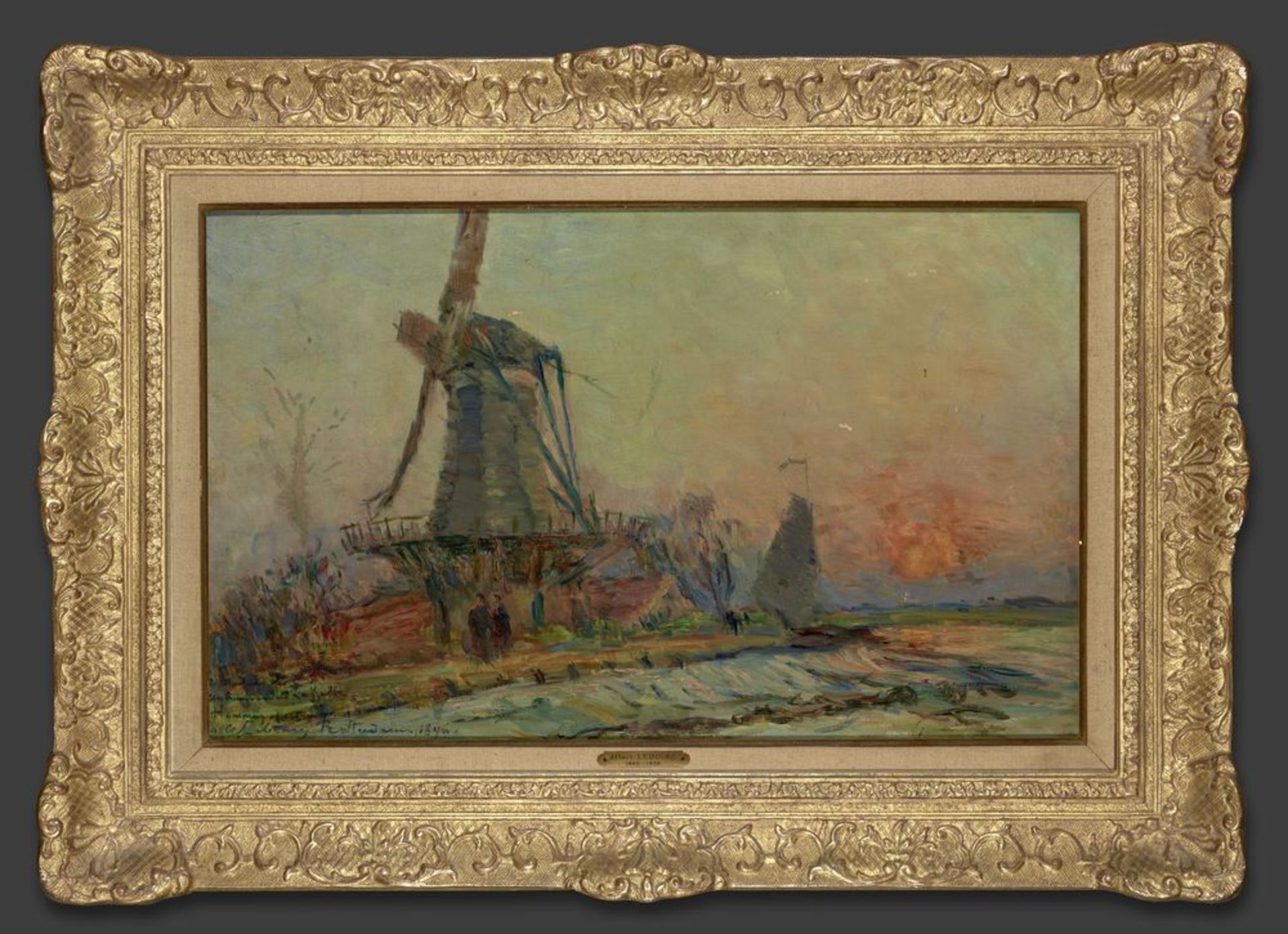 ALBERT MARIE LEBOURG (1849-1928) - A windmill near Rotterdam Signed, extensively [...] - Bild 2 aus 4