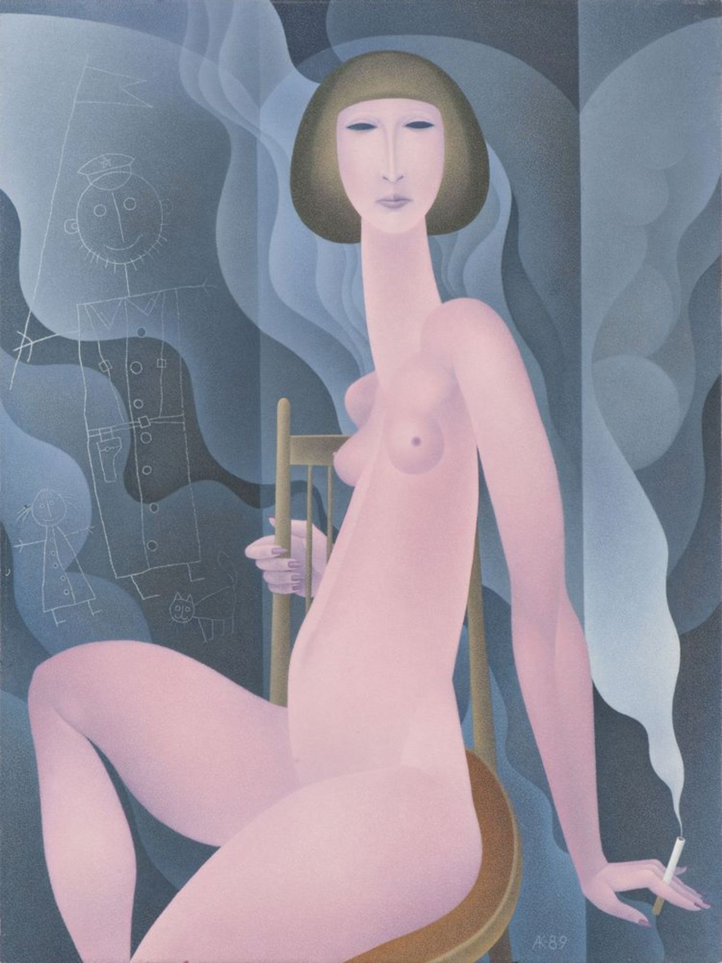 KOLOMENKOV ALEXANDER (1948-2008) - Nude Oil on canvas 80 x 100 cm Painted in [...]