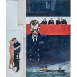 VERNE TOSSEY (1920-2002) - Multiple scenes and hugging couple Oil on cardboard 50 x [...]