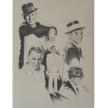 GLEN FORTUNE BANSE (B.1948) - Franck Sinatra Pencil on paper 50 x 38 cm Executed in [...]