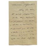 CHARLES DE GAULLE (1890-1970) - Autograph letter signed to his friend, the cavalry [...]