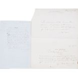 NAPOLEON BONAPARTE, FUTURE (1808-1873) - NAPOLEON III (LOUIS- Autograph letter and [...]
