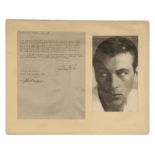 GARY COOPER (1901- 1961) - typed letter signed and photograph Contract letter [...]