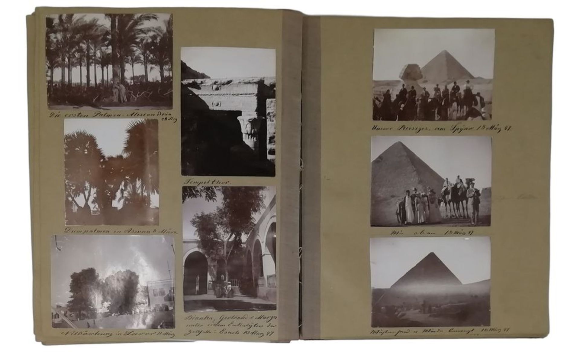 ALBUM OF A TRIP TO EGYPT AND PALESTINE, 1876-97 - Contains prints with descriptions, [...] - Bild 5 aus 5