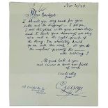GROSZ (GEORGE) 1893-1959 - Autograph letter with signature of the German [...]