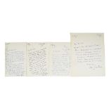 JEAN COCTEAU (1889-1963) - 4 SIGNED AUTOGRAPH LETTERS to Marie CUTTOLI. Letters [...]