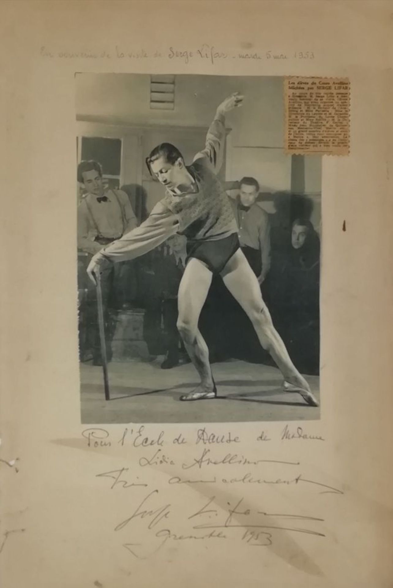 COLLECTION OF PHOTOGRAPHS, AUTOGRAPHS AND DEDICATIONS BY DANCERS AND ACTORS TO MRS [...]