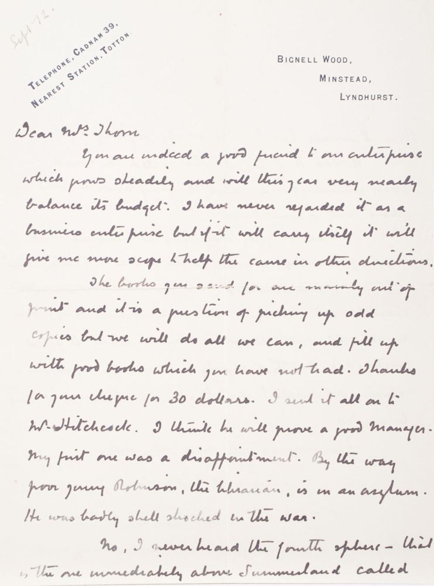 ARTHUR CONAN DOYLE (1859-1930) - Autograph Letter Signed and envelope. A.L.S. “A. [...]