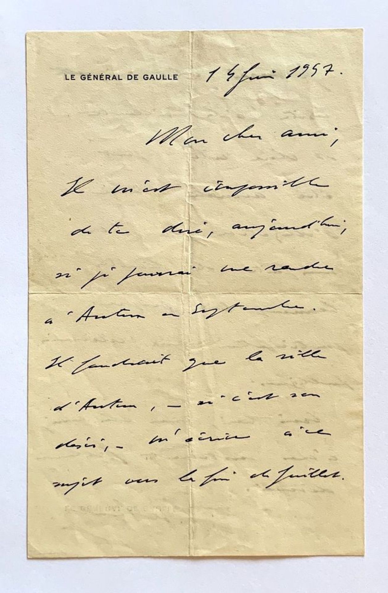 CHARLES DE GAULLE (1890-1970) - Autograph letter signed to his friend, the cavalry [...] - Image 4 of 6