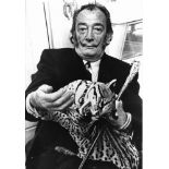 SALVADOR DALI (1904-1989) - Photograph with his pet ocelot, named [...]