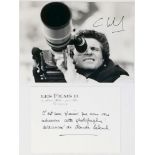 CLAUDE LELOUCH (BORN 1937) - autographed photograph and inscripted business card [...]