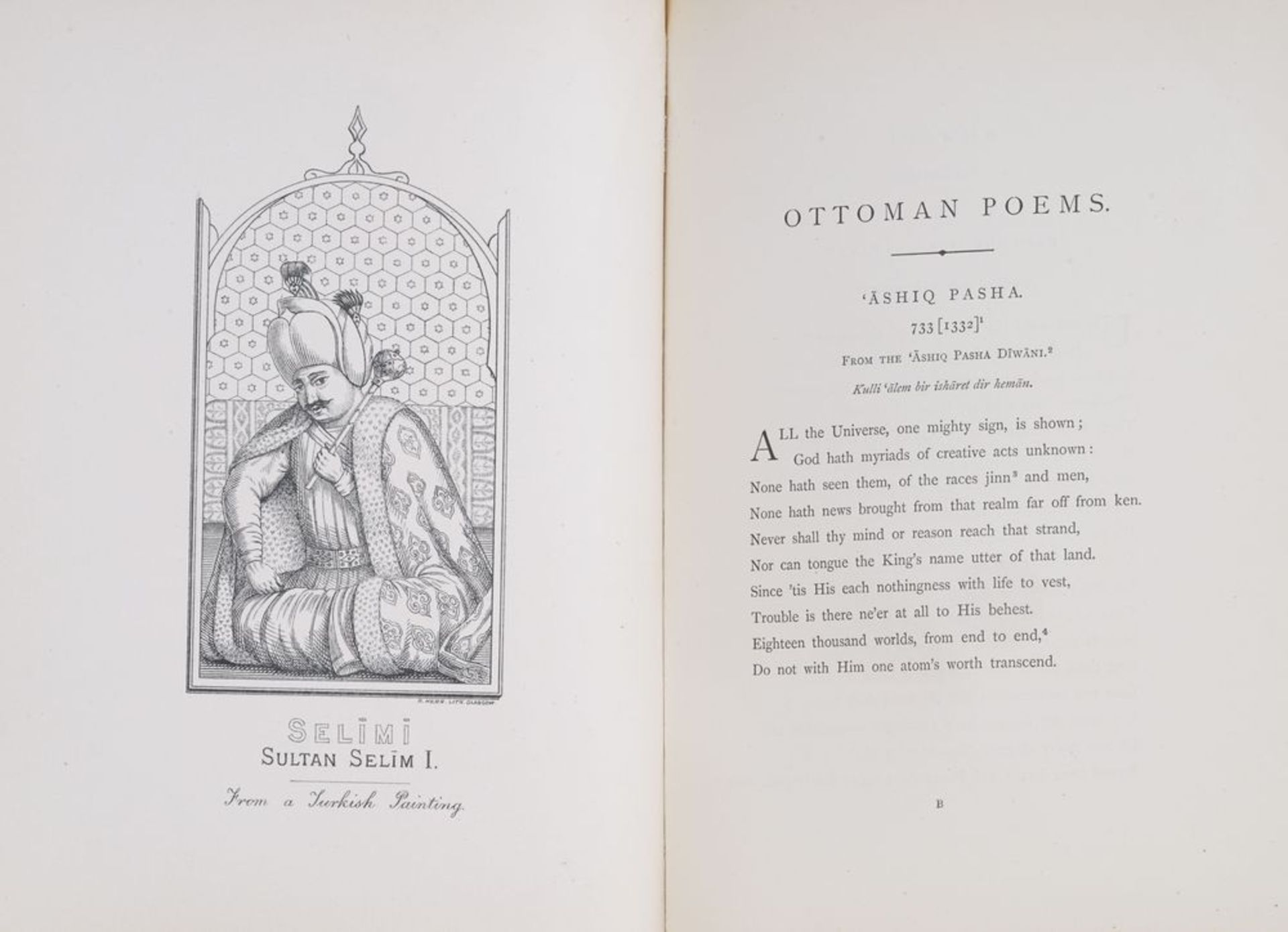OTTOMAN POEMS - Ottoman poems, translated into English verse in the original forms, [...] - Image 3 of 4