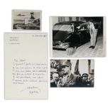 CHARLES DE GAULLE (1890-1970) - Photograph after car accident and handwritten letter [...]