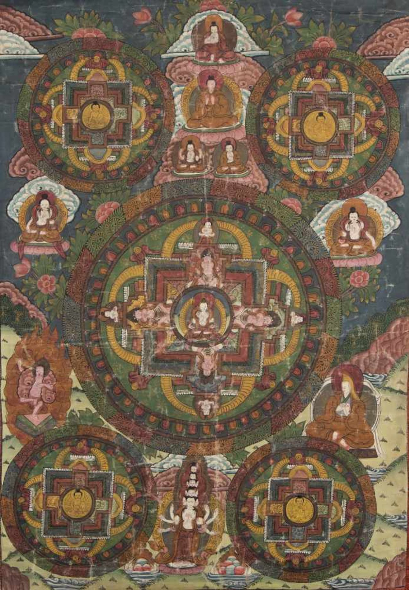 A Tibetan mandala thangka