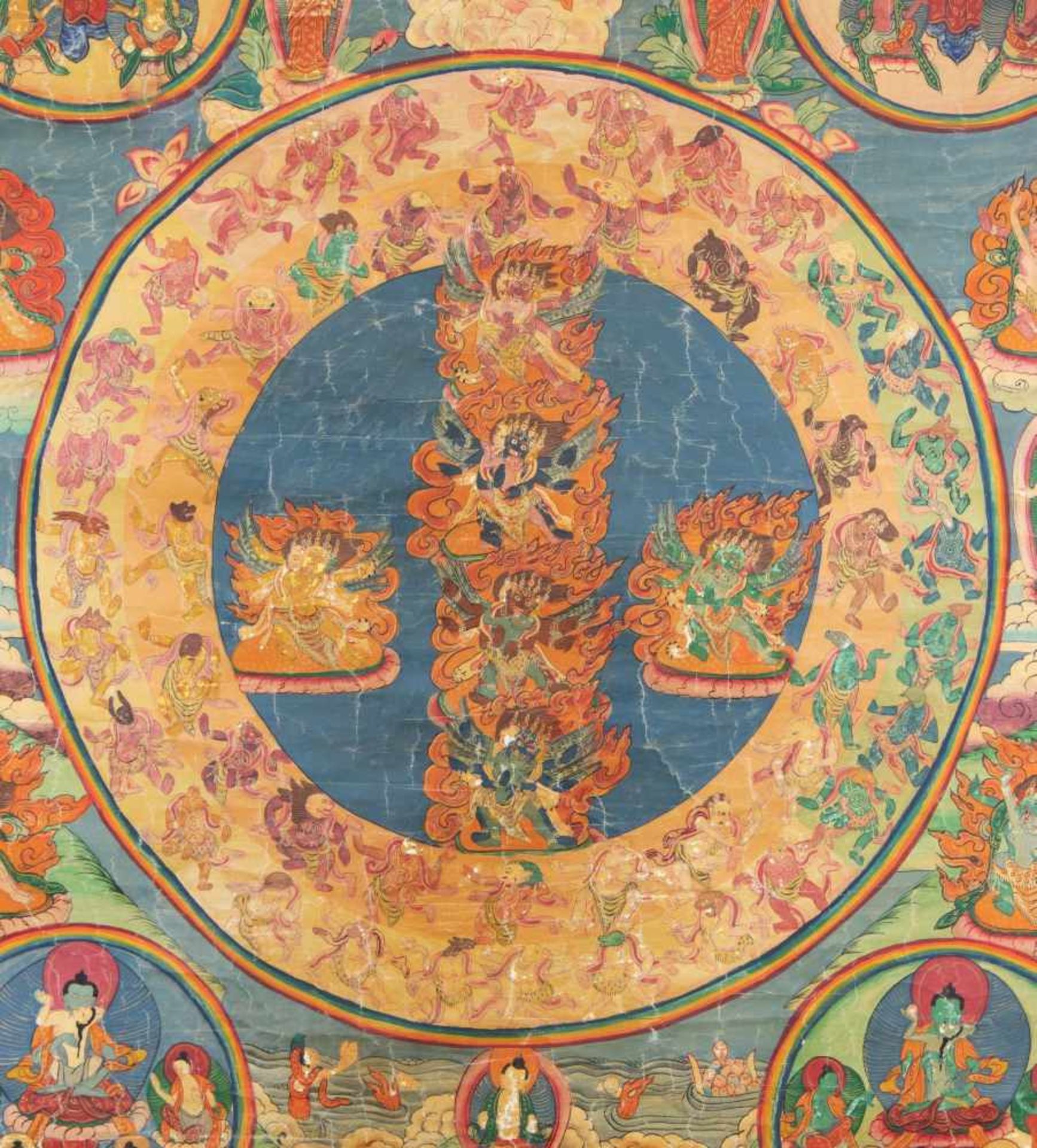 A Tibetan Thangka depicting Hayagriva - Bild 2 aus 2