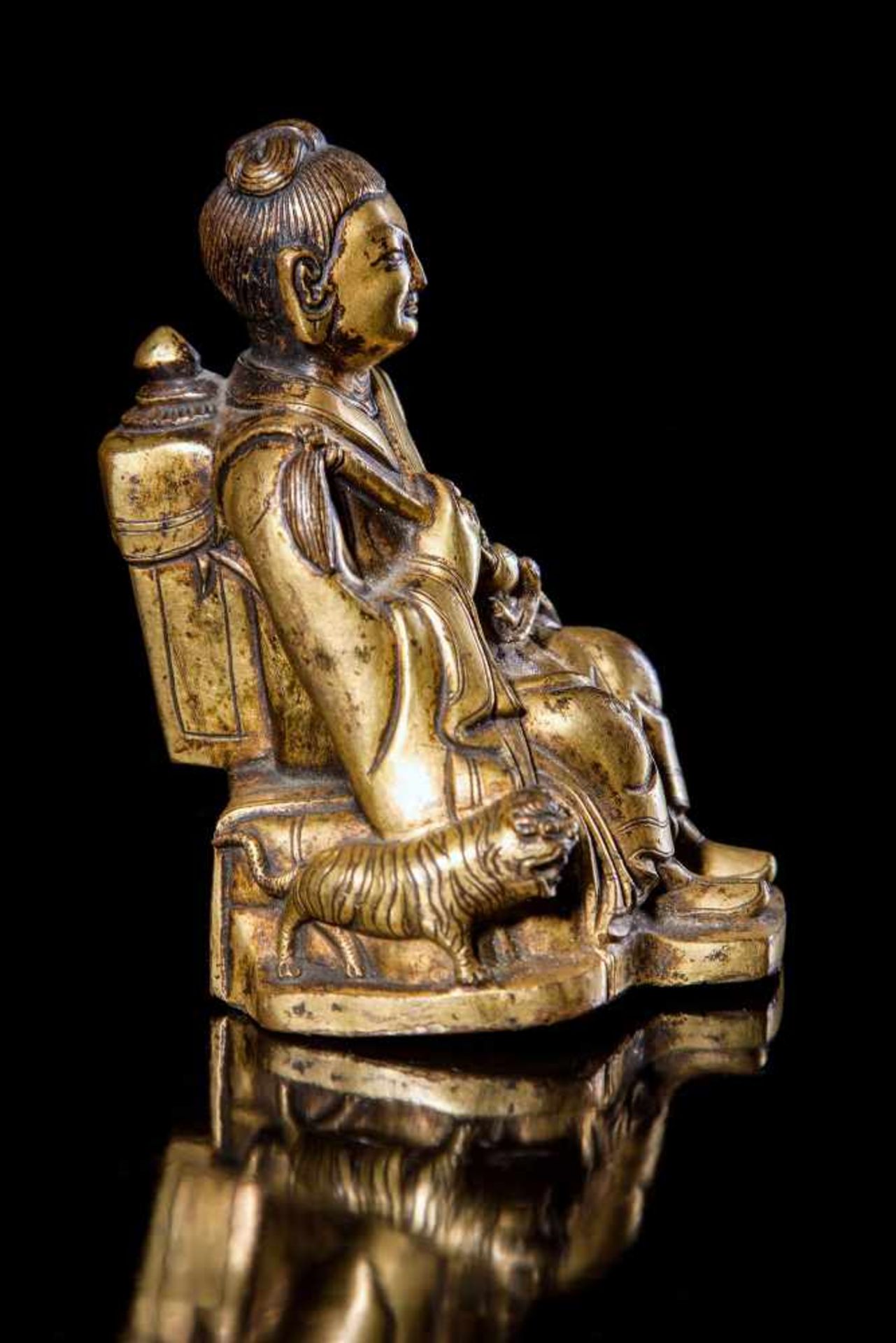 A Gilt Bronze Figure of Dharmatala. - Bild 4 aus 4