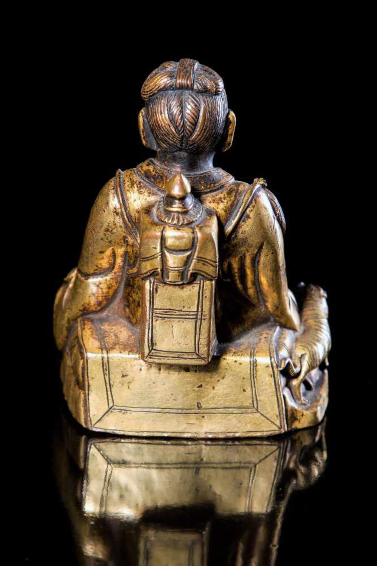 A Gilt Bronze Figure of Dharmatala. - Bild 3 aus 4