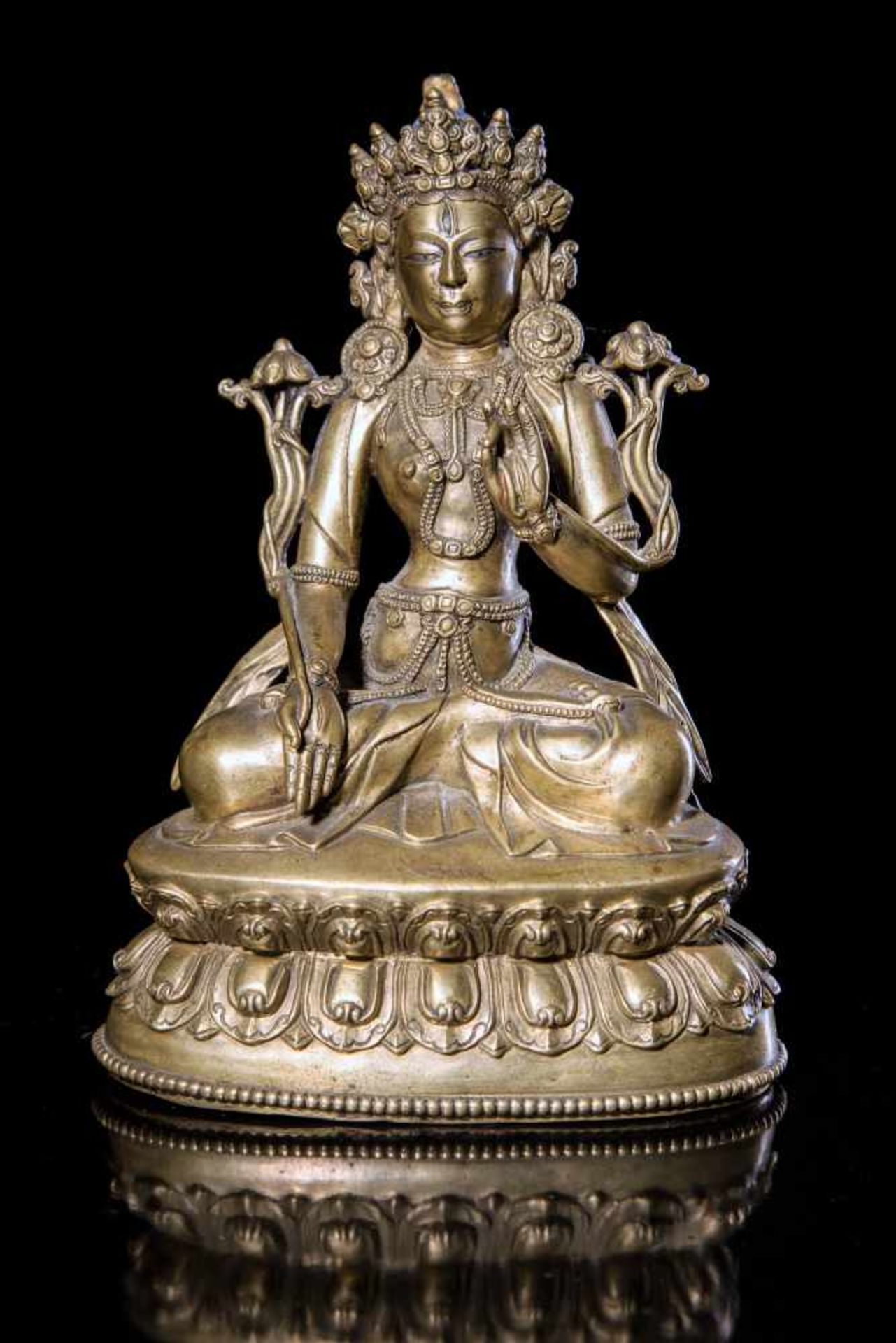 A Bronze Figure of White Tara.