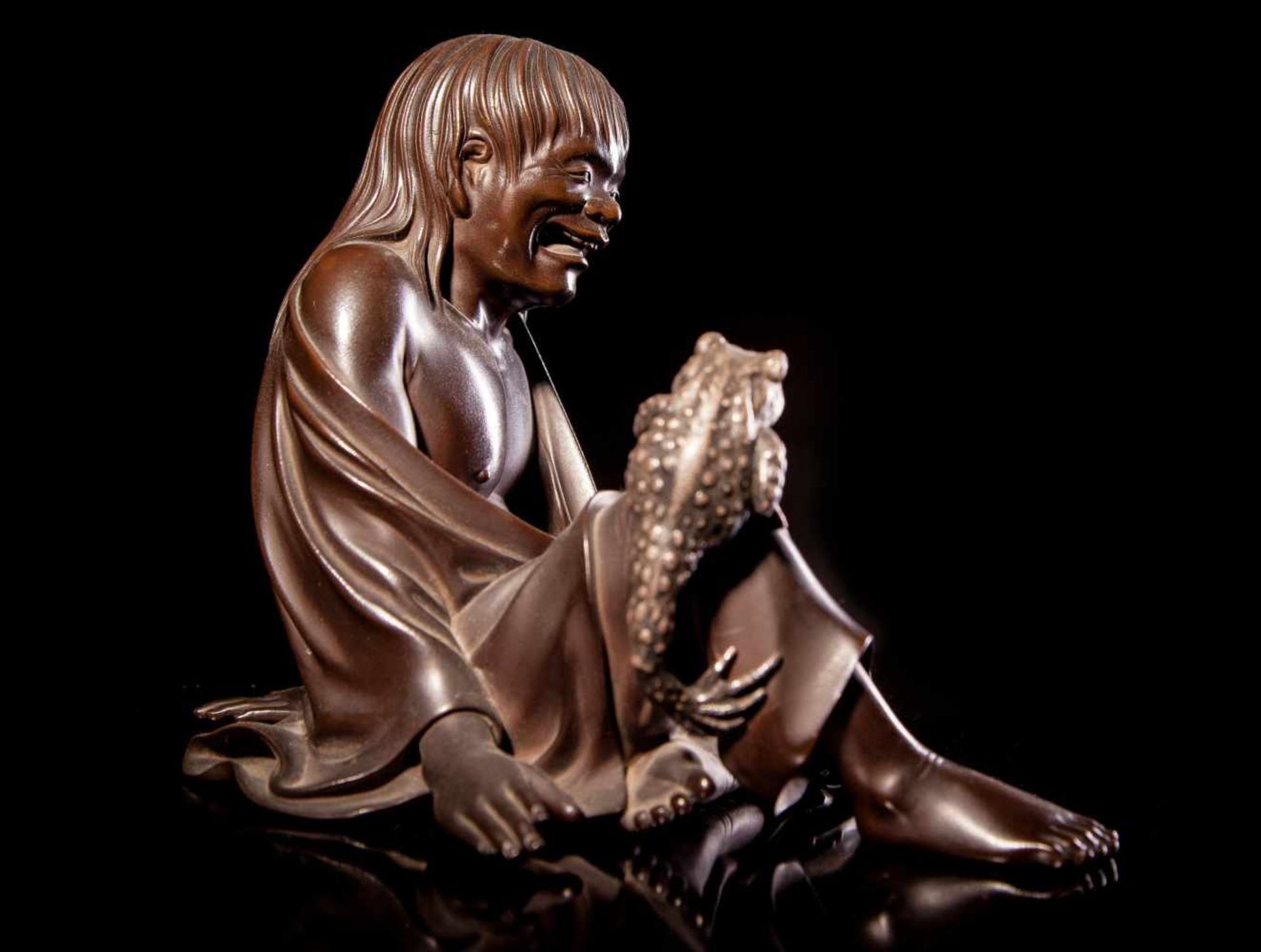 A Bronze Figure of Gama Sennin - Bild 3 aus 4