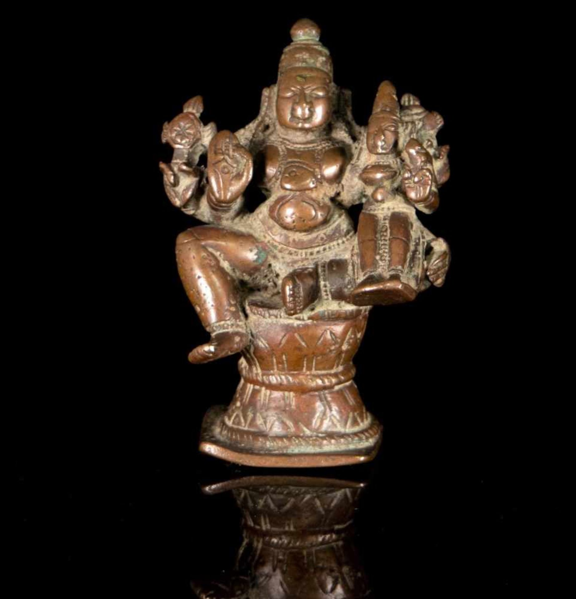 A Bronze Group of Lord Vishnu and laxmi