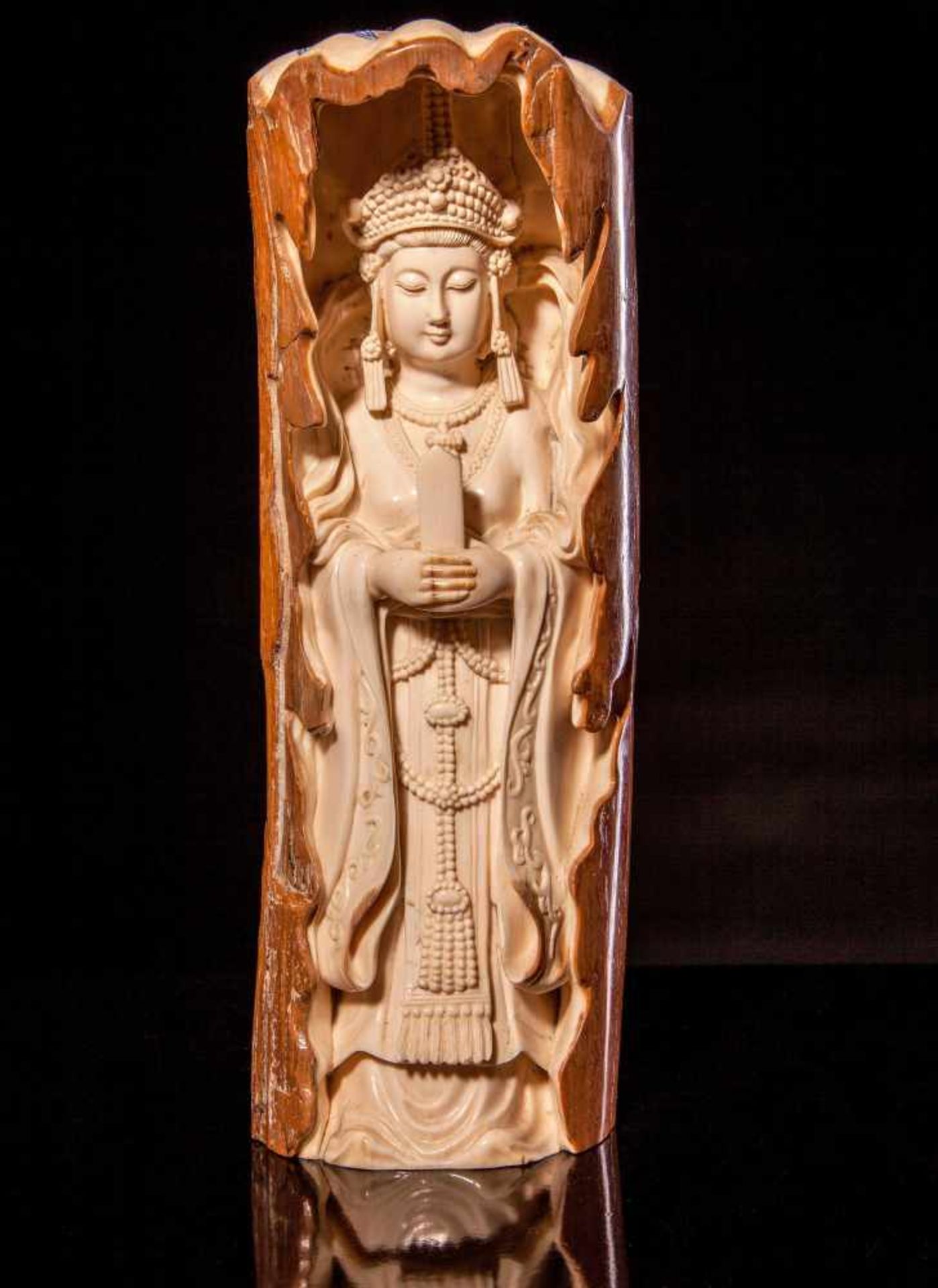 A Finely Carved Section of Mammoth Tusk