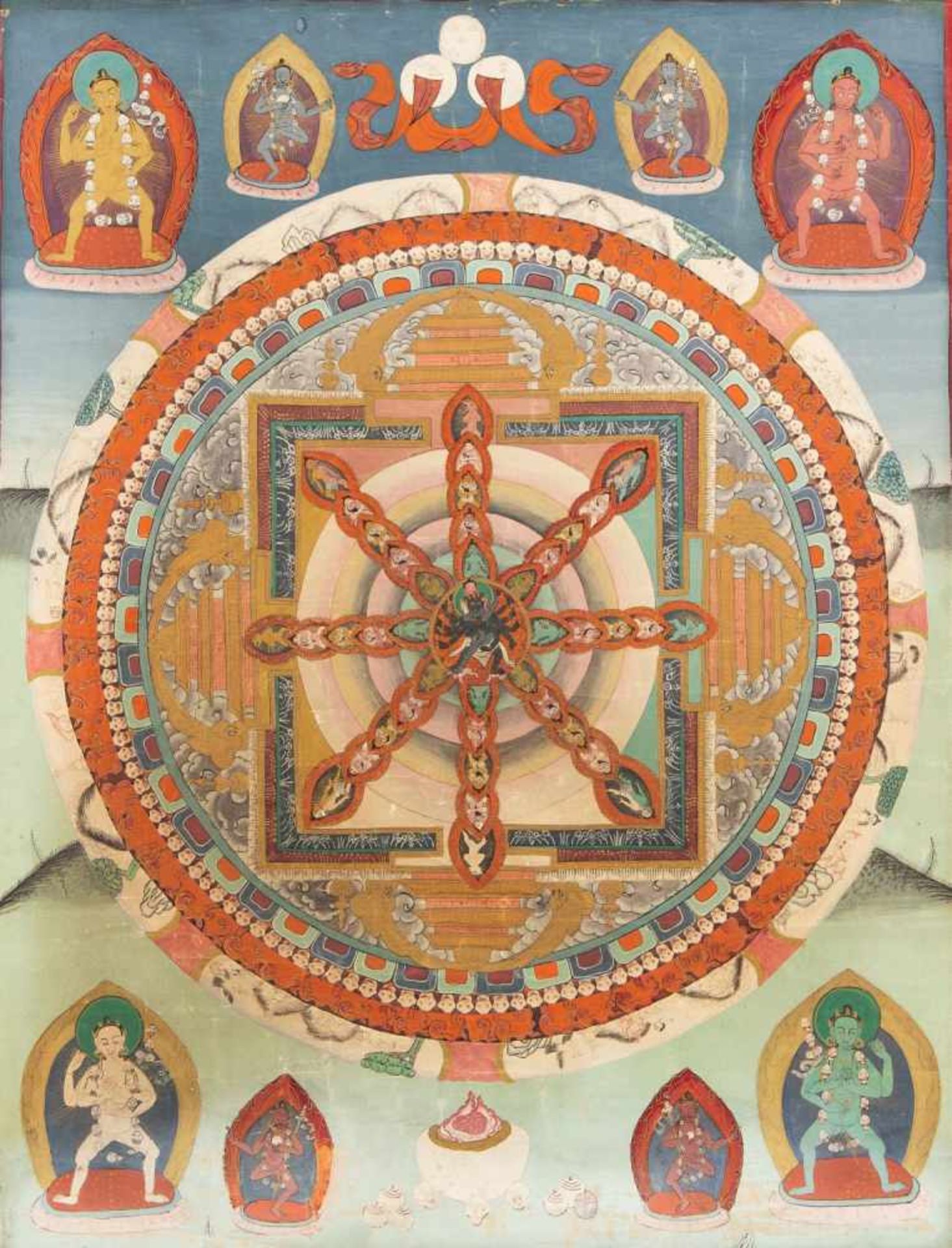 A Tibetan Thangka depicting Heruka