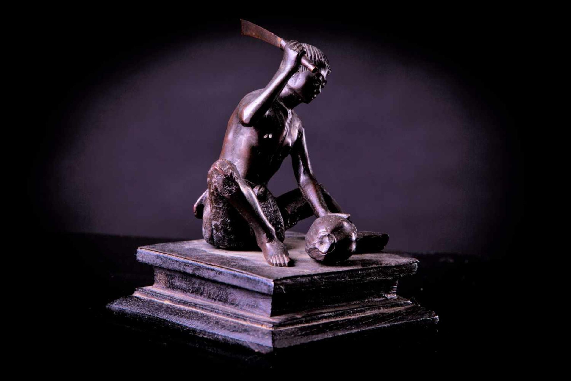 A Bronze Figure of a Young Man - Bild 2 aus 4