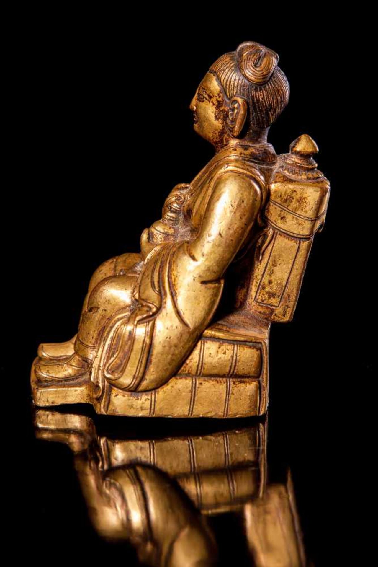 A Gilt Bronze Figure of Dharmatala. - Bild 2 aus 4