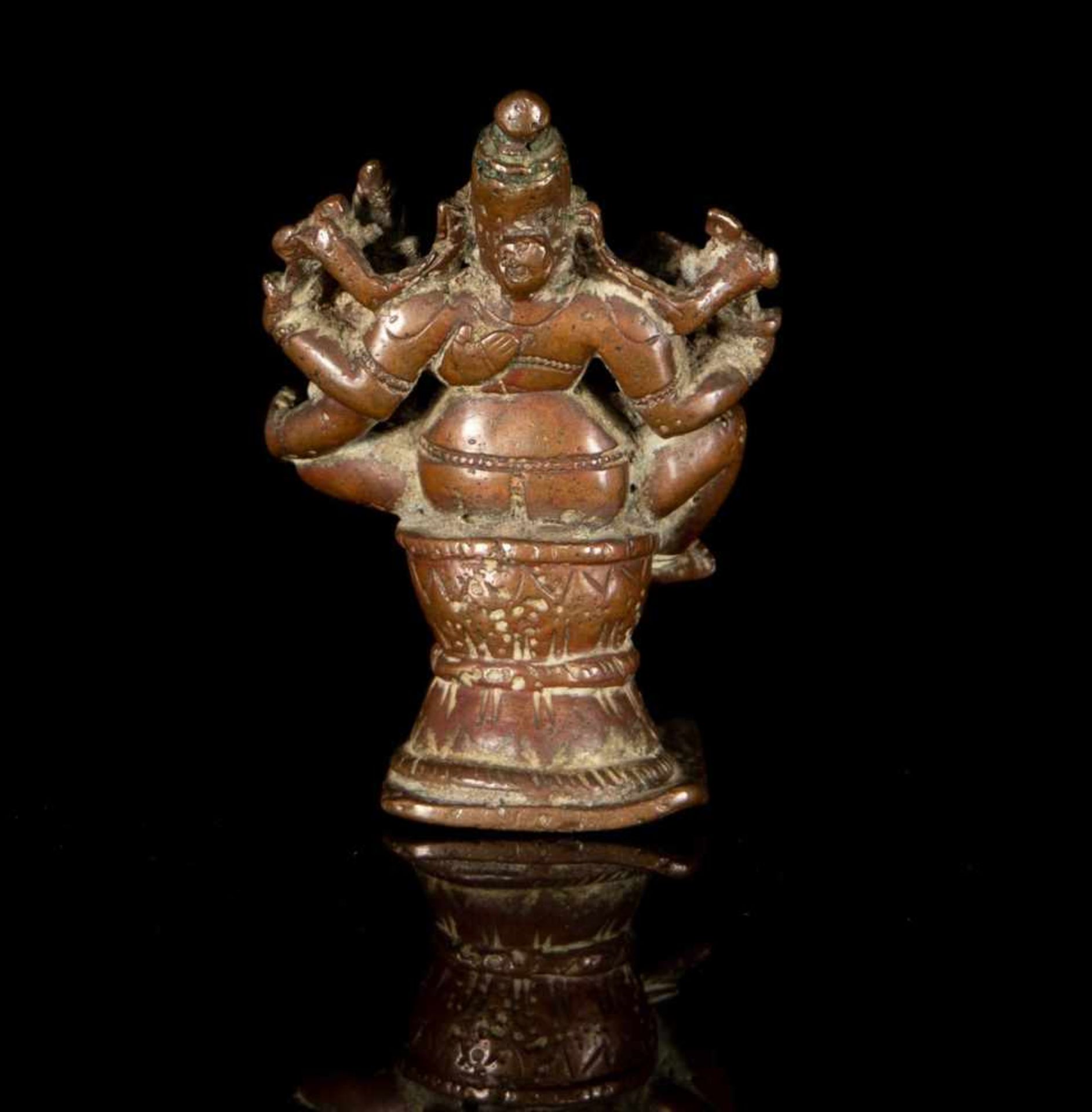 A Bronze Group of Lord Vishnu and laxmi - Bild 2 aus 2